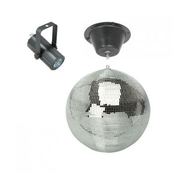 Spiegelkugel 50cm mit Motor und Punktstrahler