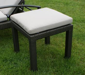 Rattan Loungehocker m. Kissen