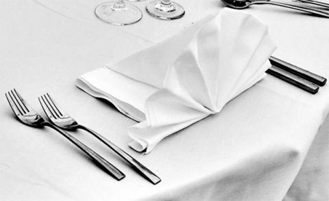 Stoff Serviette Weiss